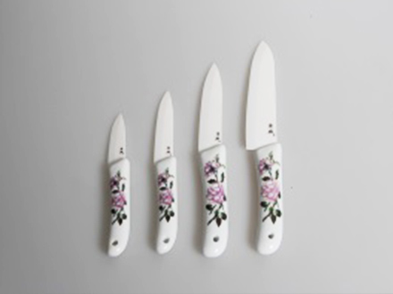Rose white knife combination with ceramic handle