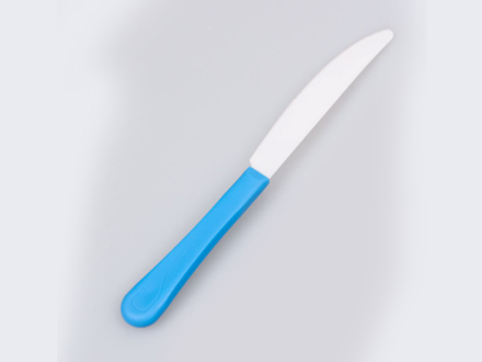 Large Western food knife white